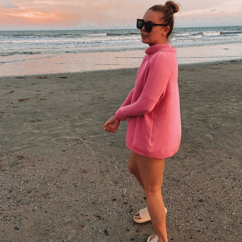 Free People Ribbed Semi-Turtleneck